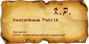 Kestenbaum Patrik névjegykártya